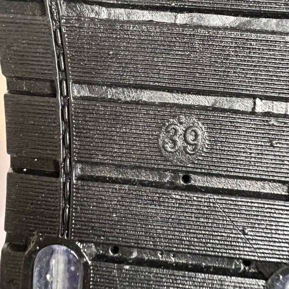 ANN MORE Dallas Gold JELLY SANDALS, DOUBLE STRAP slide women’s size 39 - Picture 9 of 9